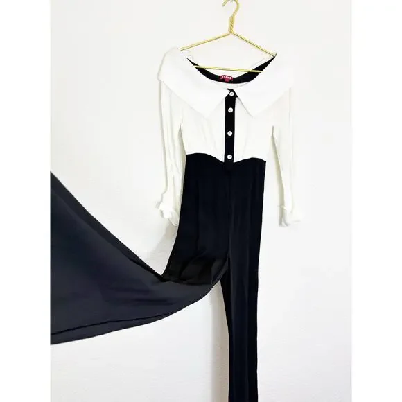 Staud Palladium Jumpsuit Sz 0 Off Shoulder Straight Leg Minimalist Quiet Luxury - Picture 10 of 13